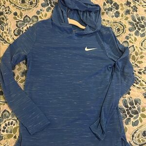 Nike Kids Heathered Blue Hoodie large